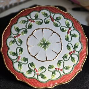 Fitz and Floyd Santa's Flight Handcrafted Plate